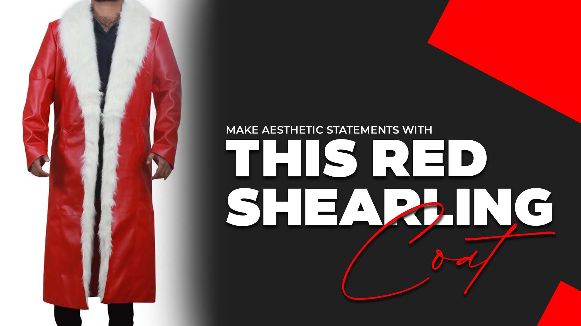 Make Aesthetic Statements With This Red Shearling Coat