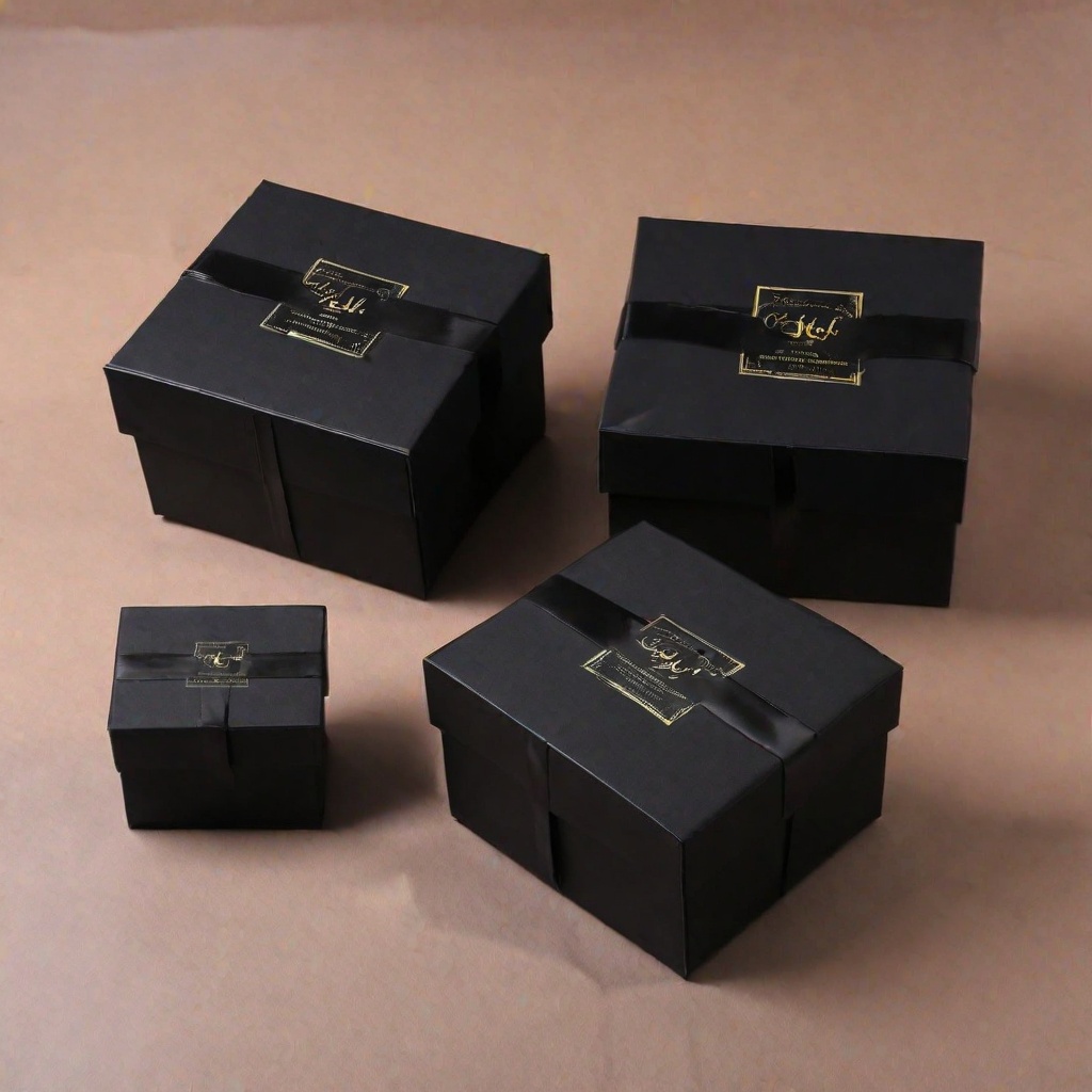 Custom Black Gift Boxes